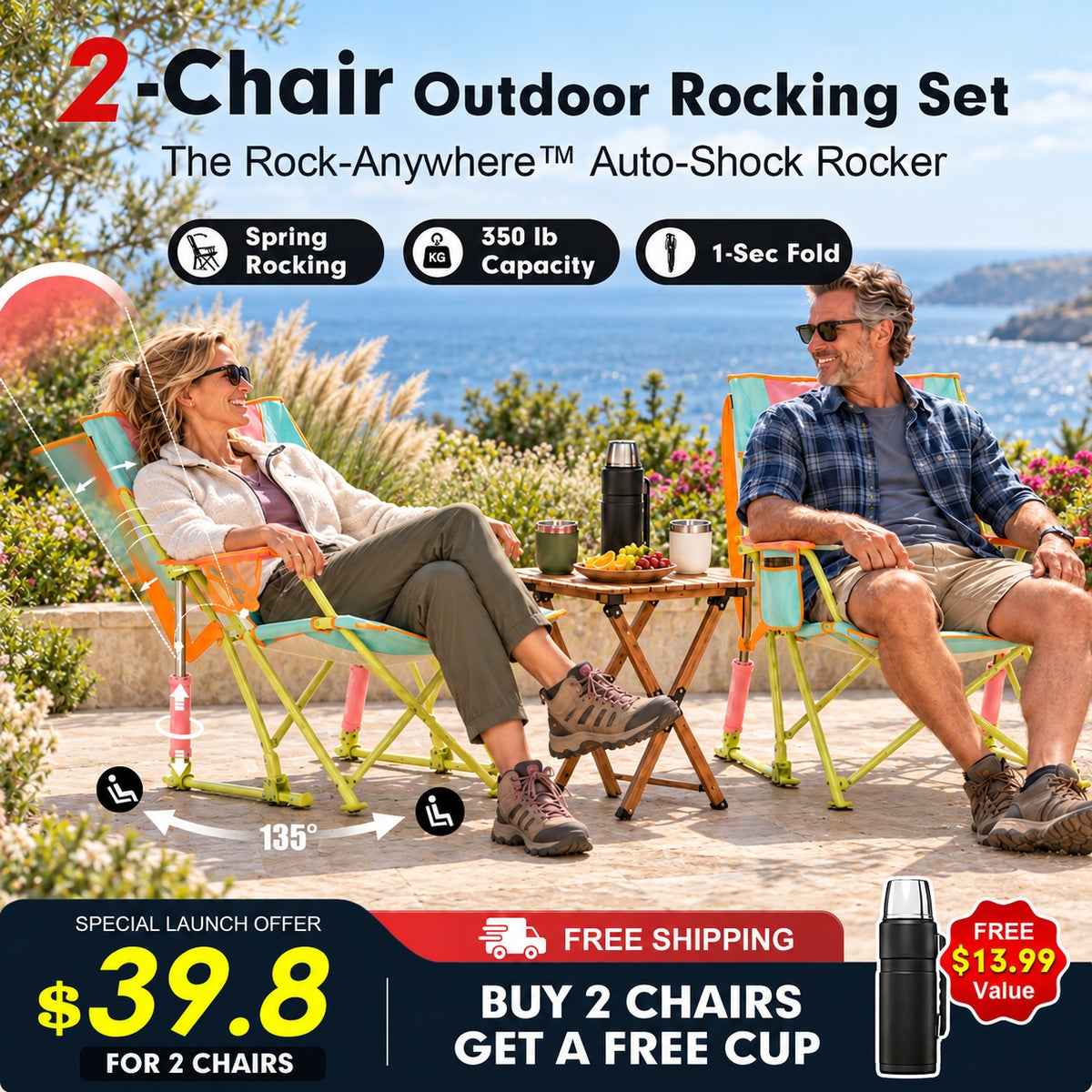 The Rock-Anywhere Auto-Shock Rocker – 2 Chair Set